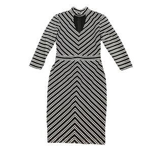 🆕 Project Runway Dress Womens Size XS Black White Lined 70’s Retro Designer NWT